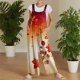 thumbnail image 5 of WULMLEO Halloween Jumpsuits for Women Sleeveless Cute Going Out Jumpsuit Loose Funny 2026 Trendy Overalls Fashion Casual A-Line Overall with Pockets Saffron 5XL, 5 of 5