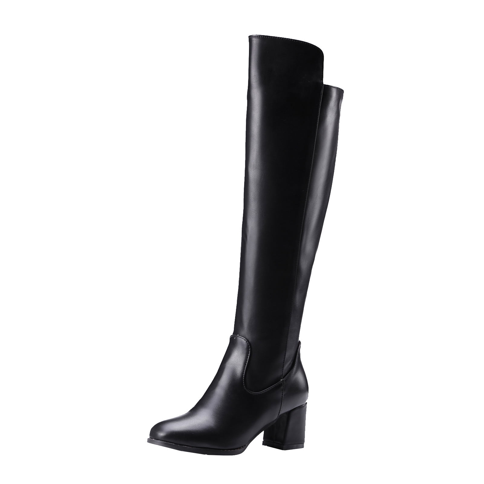 Black knee high boots size 4 new arrivals
