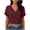 Wine*first day of school outfit women, variant on Womens Short Sleeve Dolman Tops Crinkle Texture V Neck T-Shirts Summer Gauze Tunic Blouses S-2XL