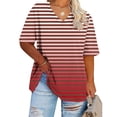 thumbnail image 2 of Camisetas de Cuello en V Mujeres de Manga Corta Sobredimensionada Impresa Camiseta Interior de Verano, Top Deportivo para el Uso Casual, 2 of 4