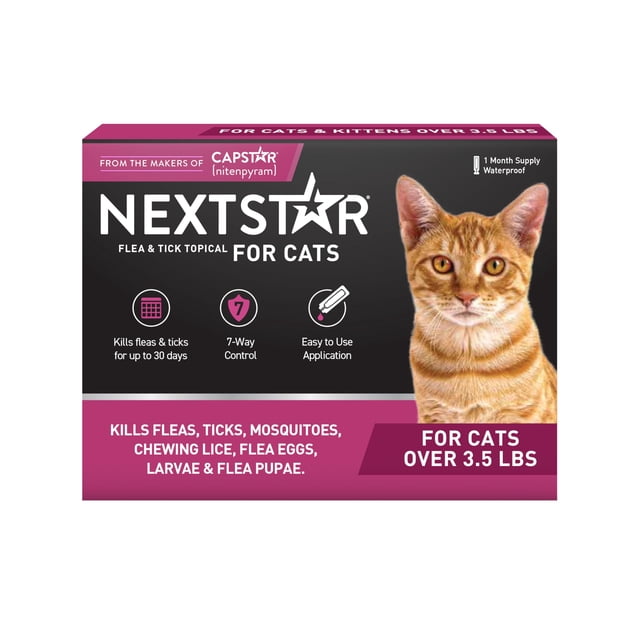 Repelente de pulgas y garrapatas para gatos NEXTSTAR, 1 ml
