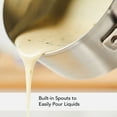 thumbnail image 6 of KitchenAid Stainless Steel 1 Quart Induction Sauce Pan with Pour Spouts Metal Utensil and Dishwasher Safe, Brushed Stainless Steel, 6 of 14