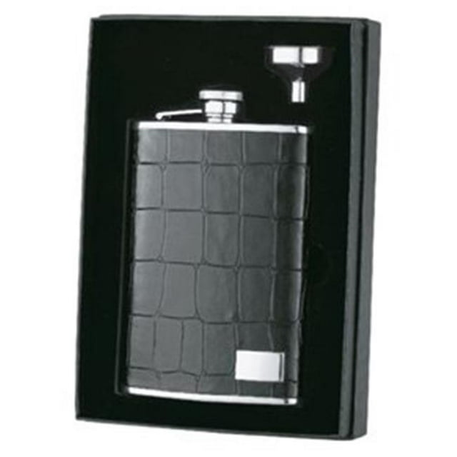 Visol VSET34 Flacon à Liqueur en Cuir à Motifs Alligator 8 oz