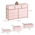 thumbnail image 2 of 45-pulgada rosa moderno cómoda mesa de tv: entertainment center con 10 cajones para dormitorio, sala de estar, closet, o entrada, 2 of 8