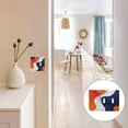 thumbnail image 7 of Yayeee Toggle Light Switch Wall Plate 2-Gang 4.56"x4.48" Decorative Outlet Cover, Blue Abstract Wavy, 7 of 7