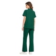 thumbnail image 6 of Minjewel Women's Quick-Dry Polo Collar Short Sleeve Scrubs for Women Set, Professional & Moisture-Wicking Scrub Set for Nurses & Caregivers,Green XL, 6 of 6