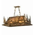 thumbnail image 6 of Meyda 148975 34 in. Deer Through The Trees Oblong Pendant, Antique Copper & Silver Mica, 6 of 7