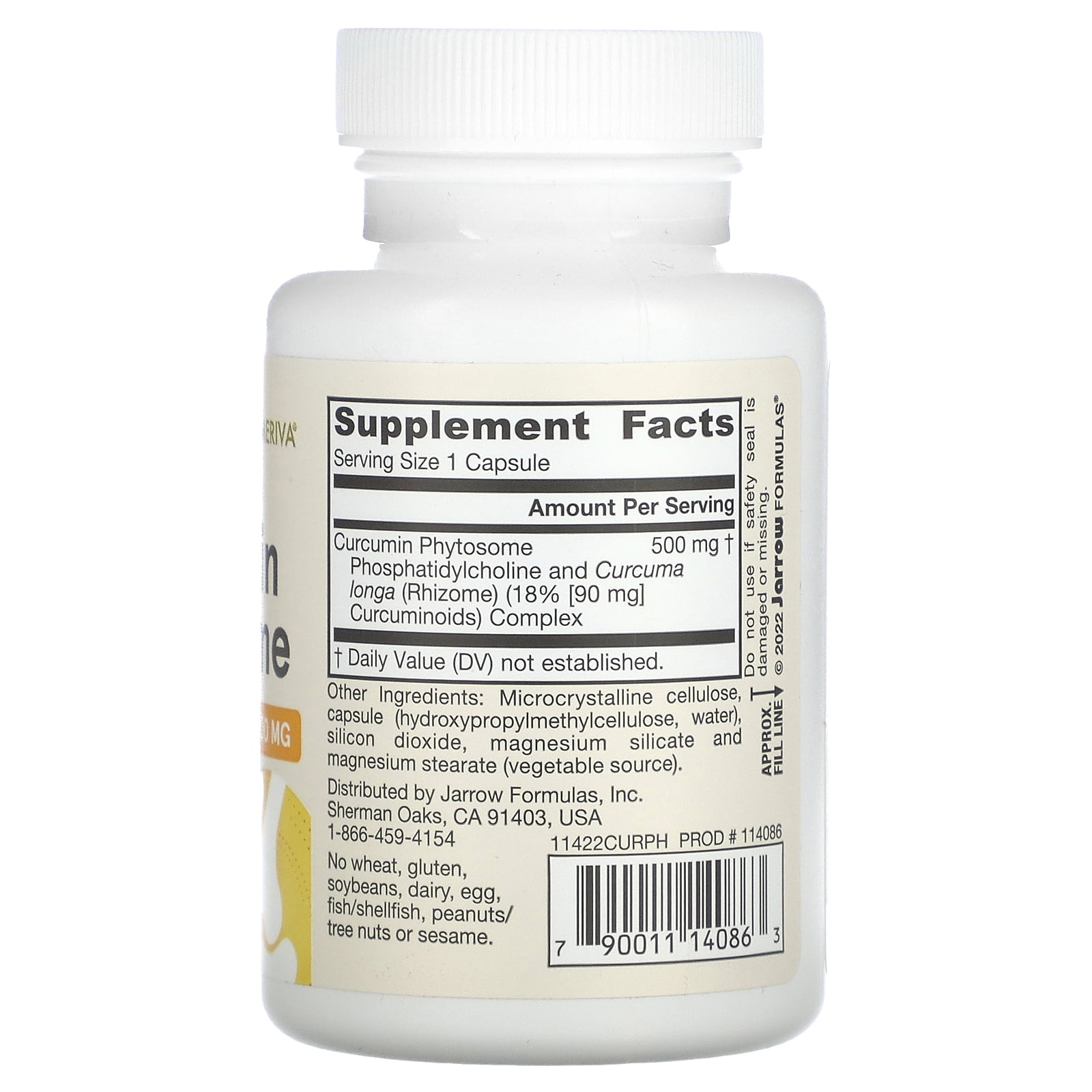 Jarrow Formulas Curcumin Phytosome, 500 mg, 60 Veggie Capsules