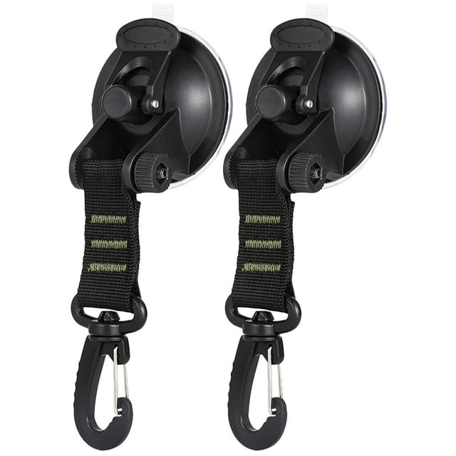IFANLANDOR 2Pcs Suction Cup Hooks for Window Anti-Slip Home Use Green 17x0.3937in