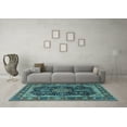 thumbnail image 3 of Ahgly Company Indoor Rectangle Persian Light Blue Traditional Area Rugs, 7' x 10', 3 of 4