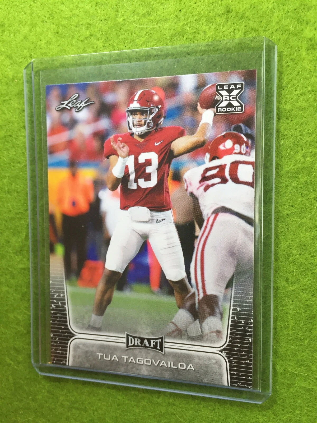 TUA TAGOVAILOA ROOKIE CARD JERSEY #13 ALABAMA RC 2020 Leaf Draft Football