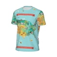 thumbnail image 6 of Wukai USA Tourist Map Print Men's Short-Sleeved Mesh T-Shirt,Quick-Dry Short Sleeve Workout T-Shirt-5X-Large, 6 of 8