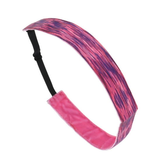 Unique Bargains 1 Pc Non Slip Headband Tie-dye Headband for Sport Purple Blue