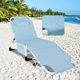 thumbnail image 3 of Lilypelle 3 in 1 Sun Tanning Chair Oversized with Mat & Face Arm Hole, 5-Position Heavy Duty Folding Chaise Outdoor Lounge Chair w/ Pillow, for Beach, Pool, Lawn, Yard, Patio, 3 of 14