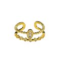 thumbnail image 2 of Joyas Anillo abierto doble Anillo de diamantes JAMW Sencillez, 2 of 5