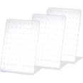 thumbnail image 1 of Juego de 3 piezas, soporte transparente para venta minorista y uso personal, organiza 72 aretes, expositor de joyas de acrílico, 1 of 7