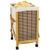 Household Essentials Bamboo Hamper, Natural Bag