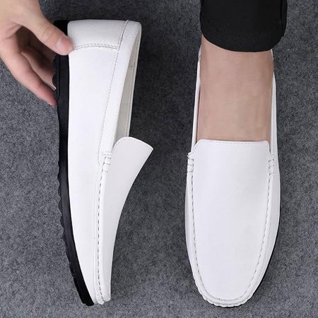 

Breathable & Versatile Men’s Loafers - Microfiber Leather Rubber Sole All-Season Slip-On Footwear-45