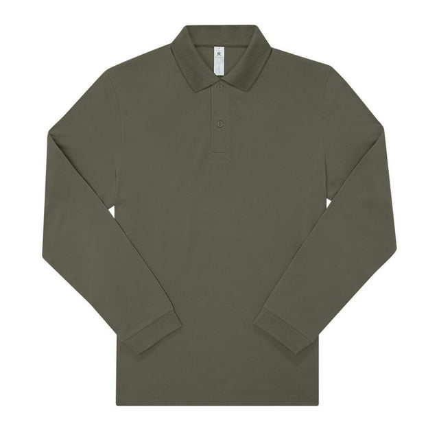 B&C Polo à Manches Longues pour Hommes My
