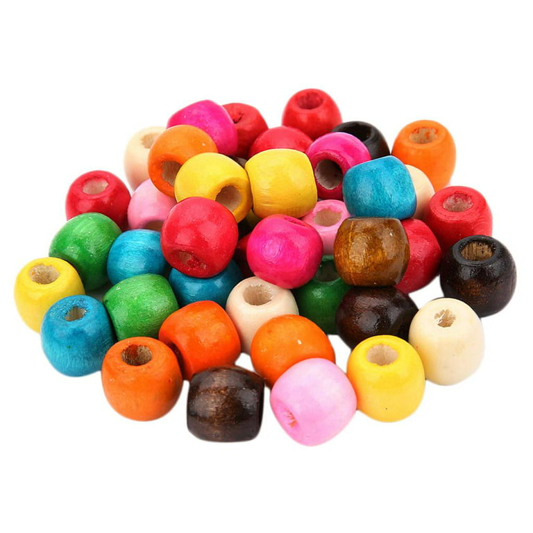 200 Wooden Macrame Beads in Assorted Natural Colors 17mm x 14mm with 8 —  Craft Making Shop
