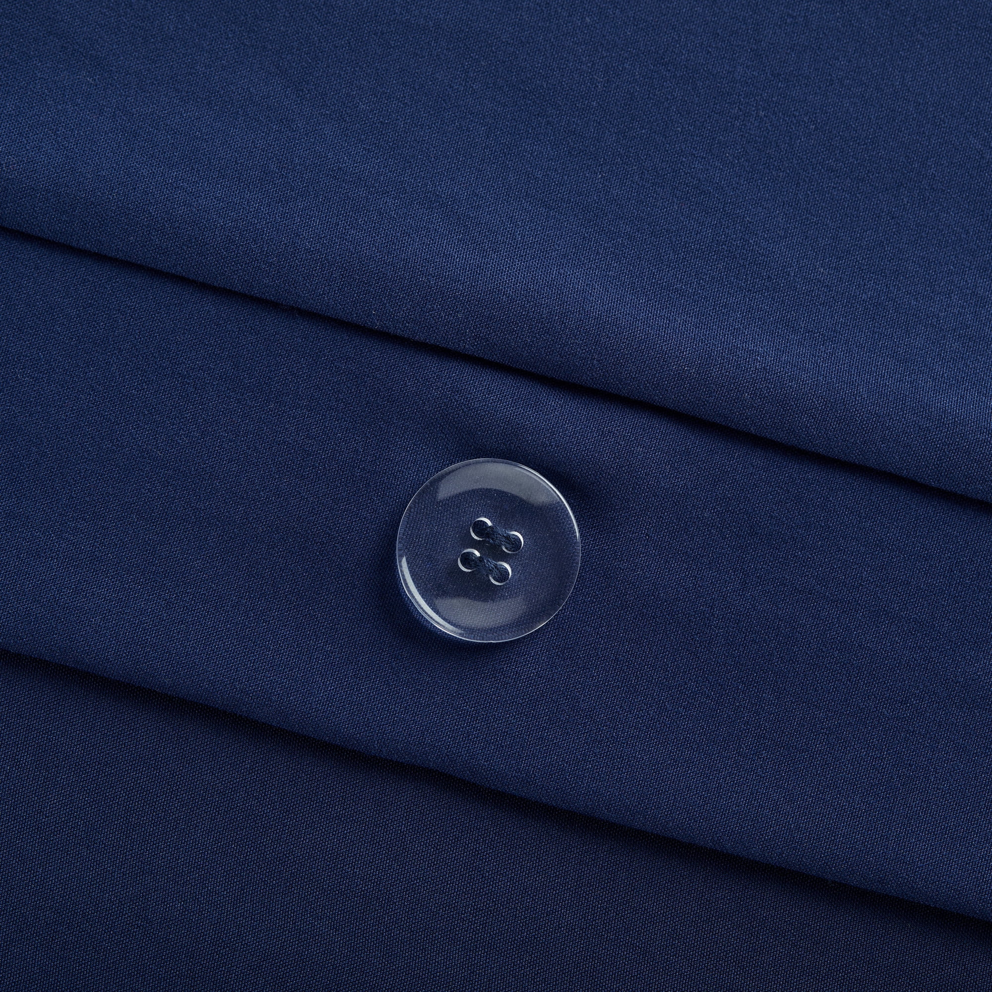 Serta Simply Clean 3-Piece Solid Duvet Set, Navy, Full/Queen