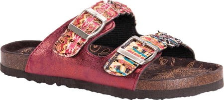 MUK-LUK Womens Juliette Sandals Chocolate Chip 6