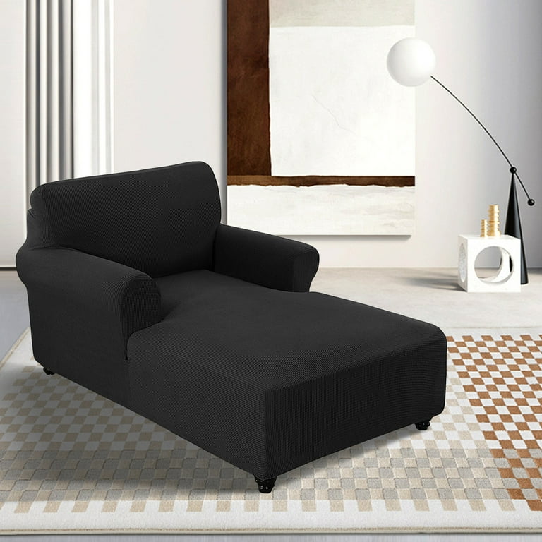 Chaise lounge slipcover with arms hot sale