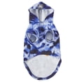 thumbnail image 2 of Best Friends "Peace, Love, Wags" Dog Hoodie -Blue Tie-Dye, Small, 2 of 9