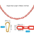 thumbnail image 2 of Uxcell 2Pcs Total 20Ft Plastic Safety Barrier Chain, 4 Magnetic Hooks, Red, 2 of 6
