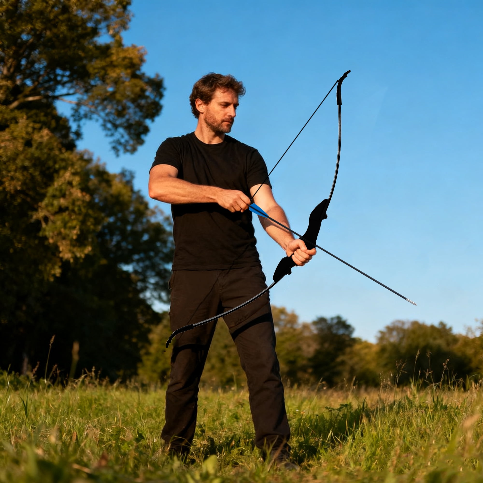 Petoto Recurve Bow and Arrow Set, Takedown Recurve Bows Archery for Adults Left and Right Hands 40lbs Archery Set