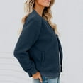thumbnail image 6 of Giftesty Women's Solid Color Stylish Fleece Long Sleeve Non-Hooded Soft Warm Comfortable Casual Jacket for Daily Wear Weekend Outings, 6 of 6
