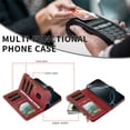 thumbnail image 4 of For Google Pixel 9 / 9 Pro Wallet Case, 9 Card Slots RFID Blocking Crossbody Leather Cover, Zipper Pocket, Detachable Wrist & Shoulder Strap, Magnetic Shockproof Protective Phone Case for Women,Red, 4 of 11