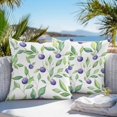 thumbnail image 2 of Outdoor Waterproof Pillow Covers Pack of 2, Blueberry Fruit Hand Painted Watercolor Blueberry Decorative Throw Pillowcases Cushion Covers for Garden Patio Tent Sofa Couch, 24x24 inch, 2 of 8