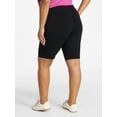 thumbnail image 3 of Terra & Sky Women's Plus Size Bike Shorts, Sizes 0X-5X, 3 of 4