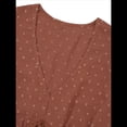 thumbnail image 4 of Vestido Corte A con Escote en V Color Rojo Ladrillo Talla S, 4 of 10