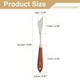 thumbnail image 2 of Uxcell 2pcs Palette Knife Painting Tool 2.87" x 0.79" Stainless Steel Teardrop Blade 8.86" Length Spatula Painting Pallet knife with Hole Beech Wood Handle for Acrylic Canvas, Red/Silver, 2 of 7