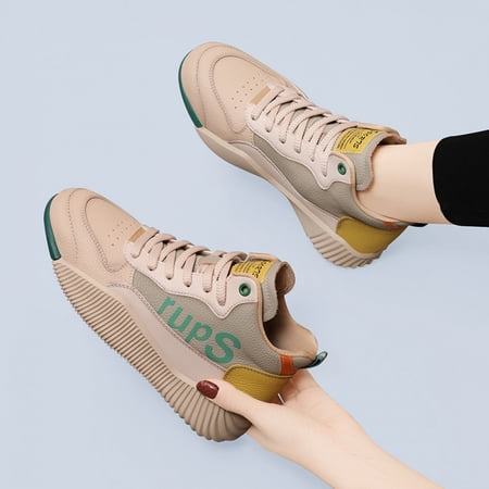 New Women s Shoes Low-top Platform Sole Casual Leather Patchwork Breathable Wear-resistant Four Seasons New Women s Shoes Low-top Platform Sole Casual Leather Patchwork Breathable Wear-resistant Four Seasons