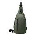 thumbnail image 2 of BLESIYA Men Chest Bag Casual Tote Bag Mini Shoulder Bag for Running Cycling Climbing Green, 2 of 8