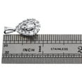 thumbnail image 5 of 14K White Gold Diamond Double Teardrop Halo Pendant Mircale Set Charm 0.90" 1 CT, 5 of 6