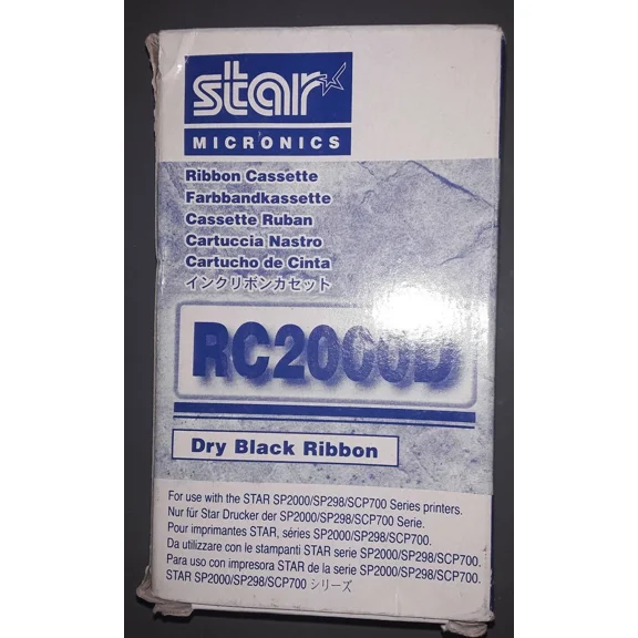 YANI- Star Micronics Black Ribbon, Indelible , Rc2000D