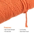thumbnail image 3 of 2 Pcs Cotton Rope 4 Strand Twisted Braided Rope Cord, Orange 100m/109 Yard 3mm Dia for Wall Hanging Plant Hanger, 3 of 7