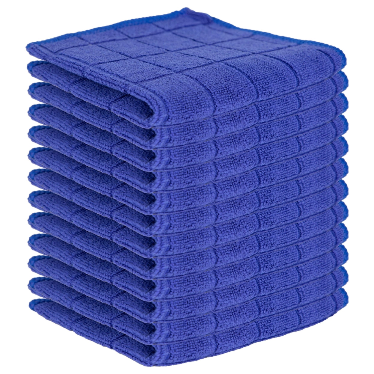 Sloppy Chef Mesh Back Dishcloths, 12x12 in., One Side Microfiber, One Side Scrubbing Mesh