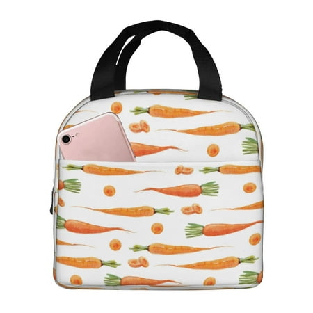 Insulated Lunch Bag for Women Men - Carrot piece white Leakproof Cooler Lunch Box for Women Men  Lunch Tote Bags for Work School Picnic Travel