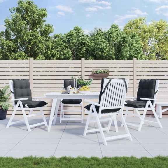 vidaXL Lowback Chair Cushion Set of 4 Anthracite