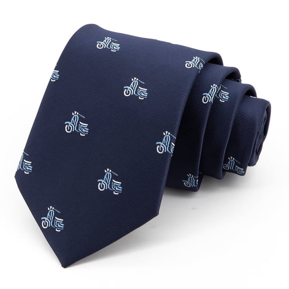 Yongchuantie Fashion Blue Personalized Electric Car Pattern Men's Tie Formal Business 8CM Wide Tie Gift Box