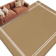 thumbnail image 2 of Pure Khaki Area Rug 6x9 FT, Non Slip Living Room Throw Carpet, Simple Solid Color Washable Soft Large Floor Carpet Non-Shedding Rug for Bedroom Dining Room Play Room, 2 of 9