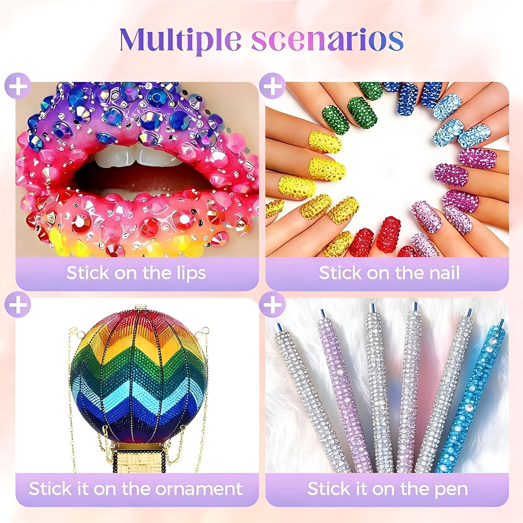 CCOCC 32000Pcs Colorful Diy Resin Rhinestone Kit,Bedazzler Kit with Rhinestones and Tools,Resin Jelly Rhinestones for Bedazzling Clothes,Shoes,Nails and Diy Diamond Art