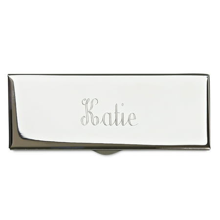 Personalized Monogrammed Lipstick Case, Nickel Plated