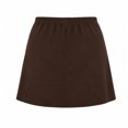 thumbnail image 2 of Falda Short George para Dama, Simulación Doble Prenda con Botones Café Talla EG, 2 of 4