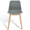 thumbnail image 4 of SAFAVIEH Couture Haddie Classic PP Solid Dining Side Chair, Grey/Natural (Set of 2), 4 of 14